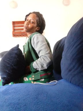 Housemaid fuck her self while she is cleaning