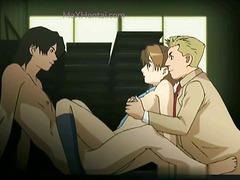 Hot Gangbang in the Locker Room with Two Curvy Babe (Uncensored Hentai)