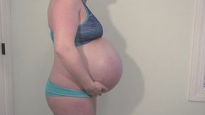 Ginormous Belly Gets Glossy