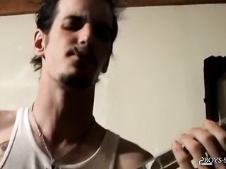 BoysSmoking: Axel Smokes Enormous Whilst Rocking Out And Jerking off His Wang