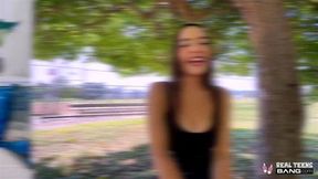 Real Teens Chesty Teen With Nice Big Ass Rissa May Does Her First Ever Porn Scene