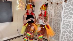 Turkey Trot BABES - lock you up in CHASTITY - BABZ & SCARLET PEACH HIDEF MOV