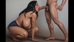 Indian aunty and her stepdaughter sex with stranger in restaurant
