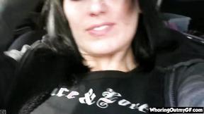 ”Rene fingering Beaver closeup in car”