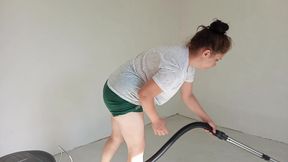 PAWG Girl Vacuum in the House