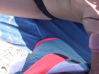 Beach public sex - we were caught many times - Tonny and Mia