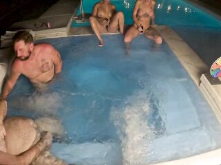 Hot Tub Foursome Deliah Grace Jazmine Cruz