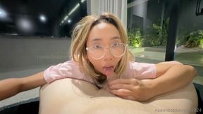 naomi bobba nerdy girl casually licking cock porn video