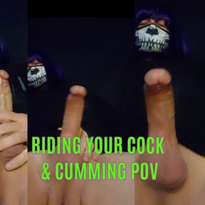 POV Raven LeTrap rides your cock until she cums