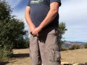 Pissing & Stroking a Bit at my Campsite