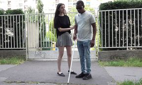 Lucky Day For A Horny Fake Blind Old Man