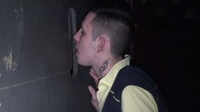 Sexy postman sucking cock in glory holes