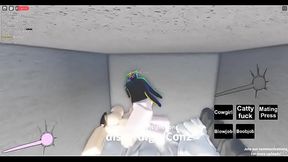 bitch gets fucked by a horney guy on roblox