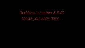 MISS LAURA IN LEATHER & PVC SLAPPING, SPITTING & $MOTHERING IN GLOVES