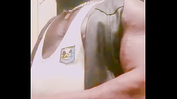 Muscle Stud Leather Denim Boots Smoking Solo Titpig