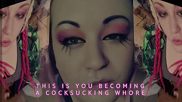 Male to Female Transformation Become the Cocksucking Whore