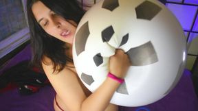 Blow and ride big 36 inch football balloon SD - Bunny Looner