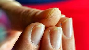 Hands with natural nails and beautiful veins