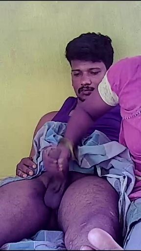 Emotional moment from &quot;Indian village house wife and Housband romantic movement&quot;