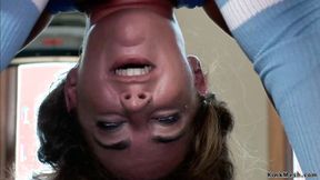 ”Brunette slave squirting on training”