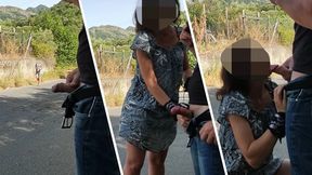 Hard pole - I show my cock&#x1F346; to a girl on the street and shoot on her face - risky move - MissCreamy