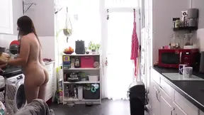 Hot British MILF enjoys her cleaning chores