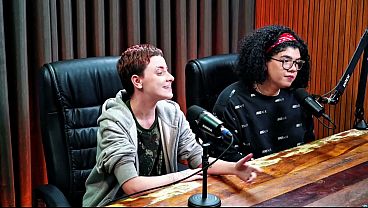 Lohan (homem trans) e Sofie (mulher trans) no Black Cast SP falando de n&atilde_o monogamia &mdash_ deu o que falar