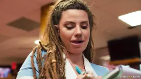 Lucy Foxx eats out her girlfriend in a steamy diner scene
