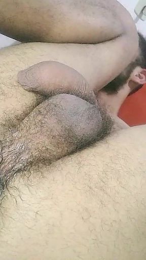 Long Assplay with My Huge Black Dildo