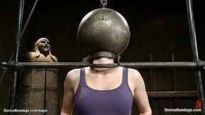 Bound ginger with head in metal ball