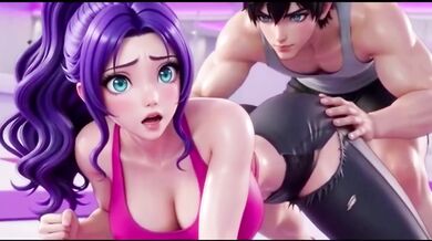 Naked Yoga Teacher Fucks Big Ass Milf Student Raw In Futanari Hentai Class