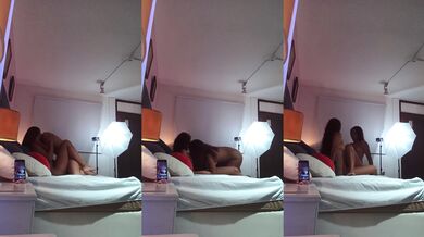 I eat the delicious pussy of a beautiful sexy brunette in my house.