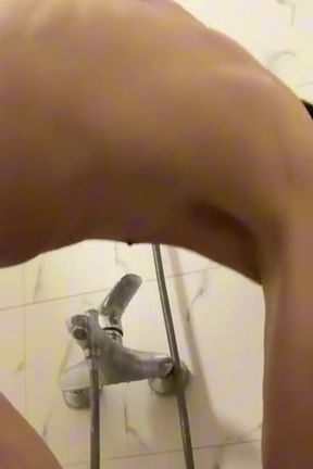 Twink Secretly Filmed His Friend Washing in the Shower for Which He Was Punished, Deep Throat Blowjob and Fucking
