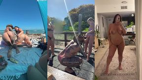 nude beach vlog: dani goes to miami beach with xxx friends