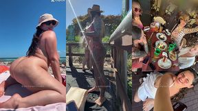 nude beach vlog: dani goes to miami beach with xxx friends