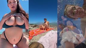 nude beach vlog: dani goes to miami beach with xxx friends