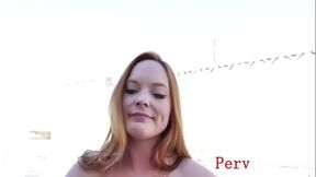 Sun Tan Lotion on Redhead Stepmom