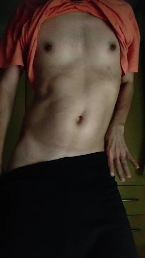 I waited for mom to go to the bedroom to strip you