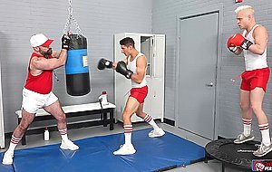 Wolfie Braden Shaw fists Andrew Connor and Jim Fit