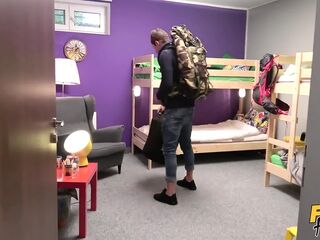 Fake Hostel - Fake Hostel Guest Catches an Oriental Girl Washing Laundry and Delivers a Hard Pounding