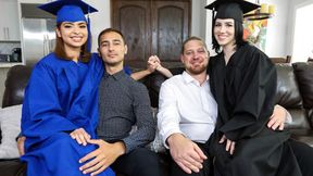Older Daddies Give StepDaughters Hazel & Remi Sloppy Face F*ck for Grad Party - Wicked Swap