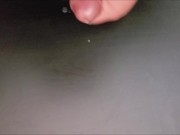 Bear's small cock spurts in slo-mo