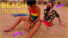 Beach Tickling — Meizi Buries Me in the Sand and Enjoys My Torment | Full HD 1080p | Tickling - Bondage