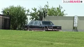 Busty MILF sucks two huge cocks and rides them to a cumshot
