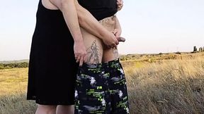 Fat cougar holds my dick while I pee and then jerks off and sucks my dick close up