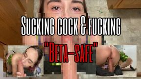 Sucking cock & Fucking "Beta Safe" (Censored porn)