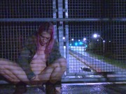 cute teen squirts all over public bridge // IsabellaFern //