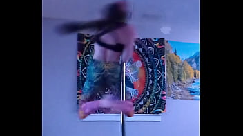 Pole dancing fast spinning