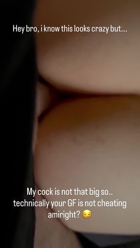 Cheating girlfriend caught in a compromising position with another guy