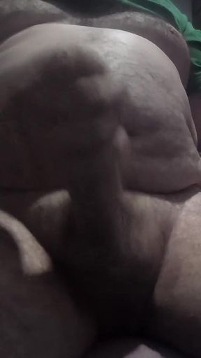 Handsome Mature Chubby with Big Fat Cock Masturbating Until I Cum a Lot in the Foreground for You Comments